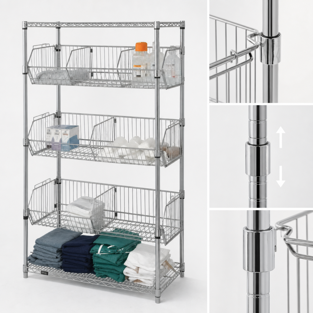 3 Adjustable Baskets