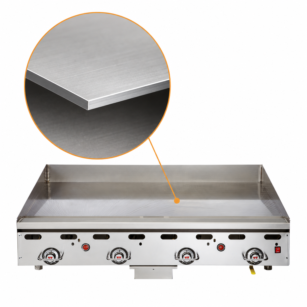 1-Inch Polished Steel Griddle Plate