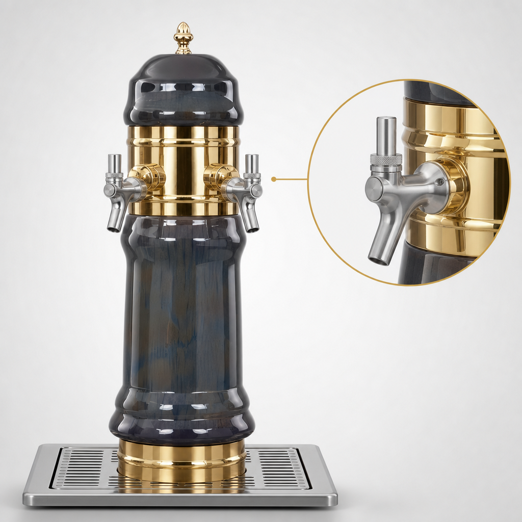 Two Stainless Steel Faucets