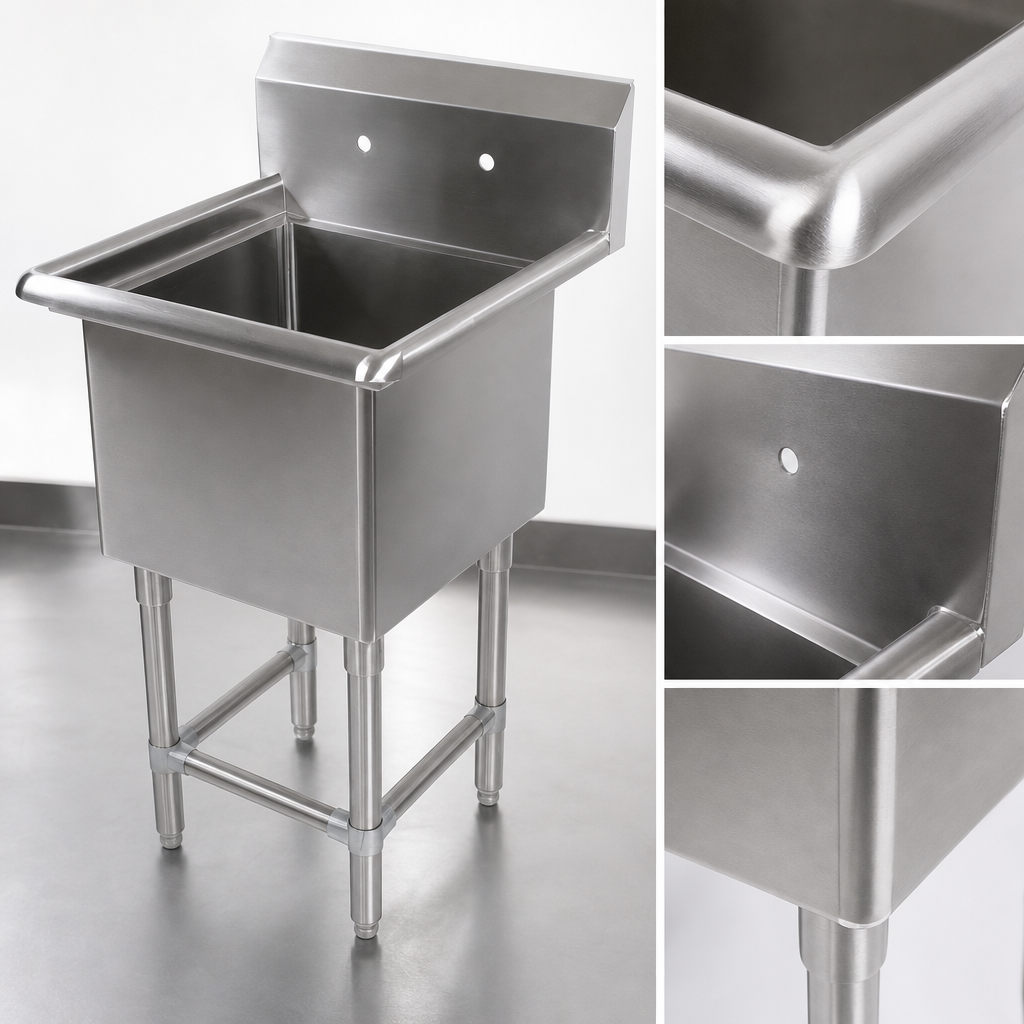 14-Gauge Type 300 Stainless Steel Construction