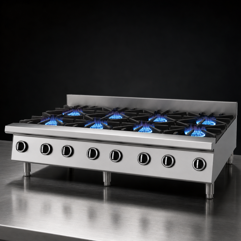Eight Open Burners