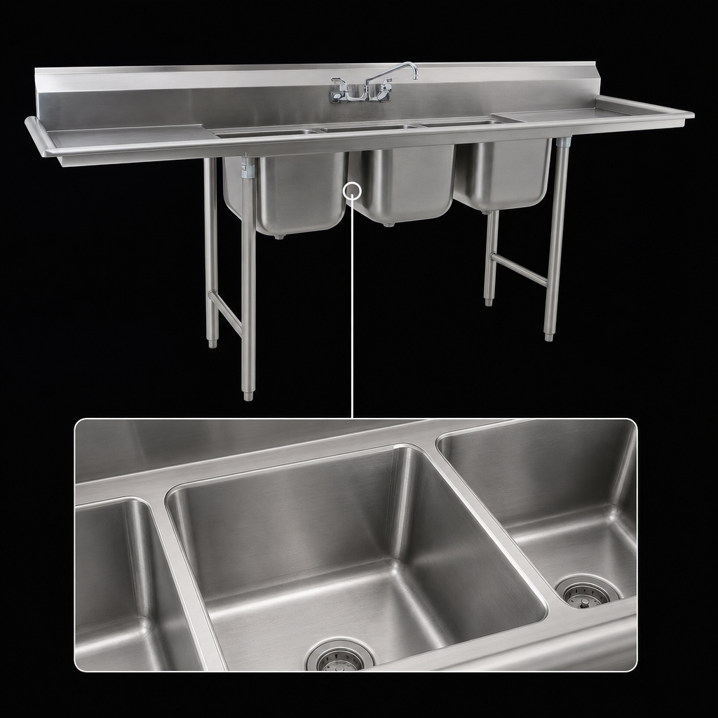 Three Coved Corner Compartments