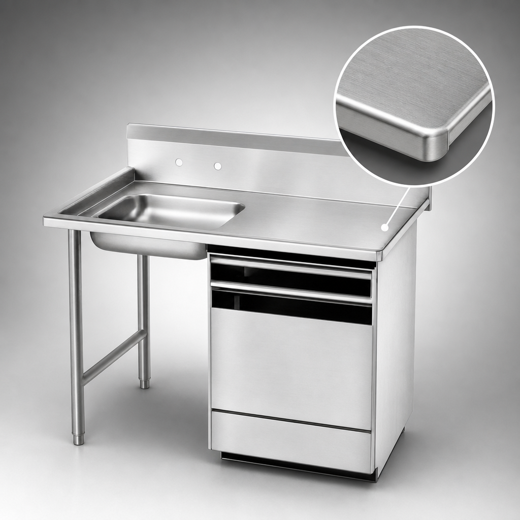 16 Gauge 304 Stainless Steel Top