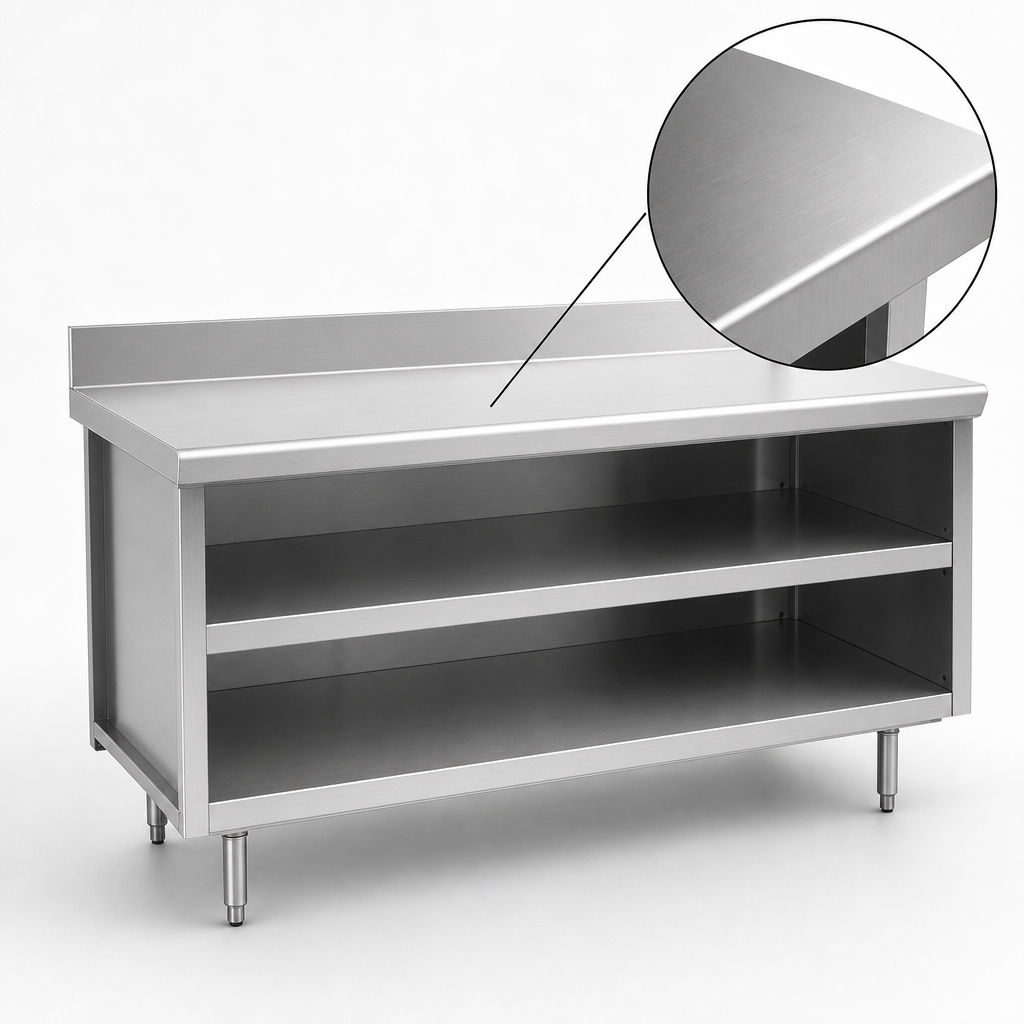 One-Piece 16-Gauge Stainless Steel Top