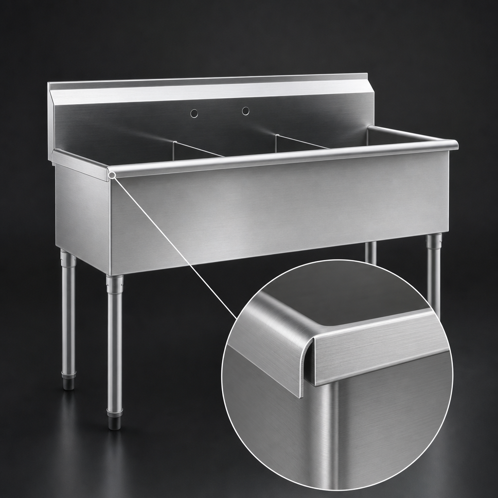 16-Gauge 304 Stainless Steel Construction