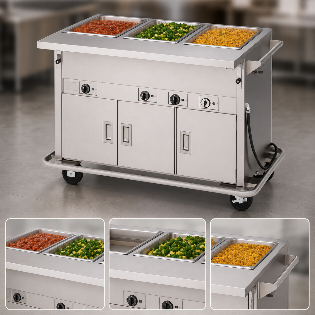 Three Sealed Hot Food Wells