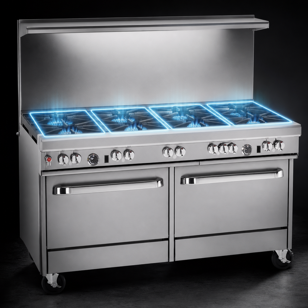 Four Non-Clog Open Burners