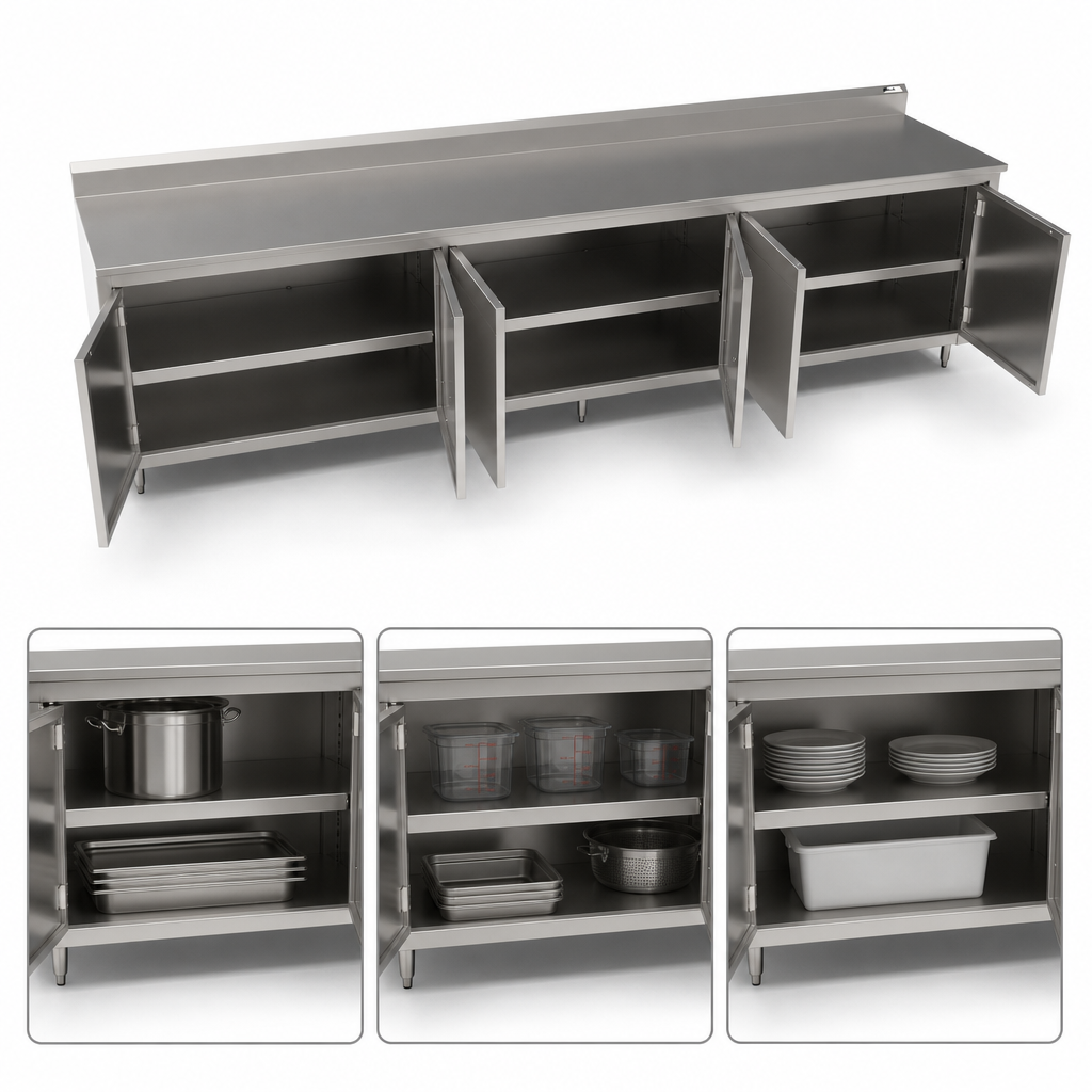 Cabinet Base with 3 Hinged Door Sets