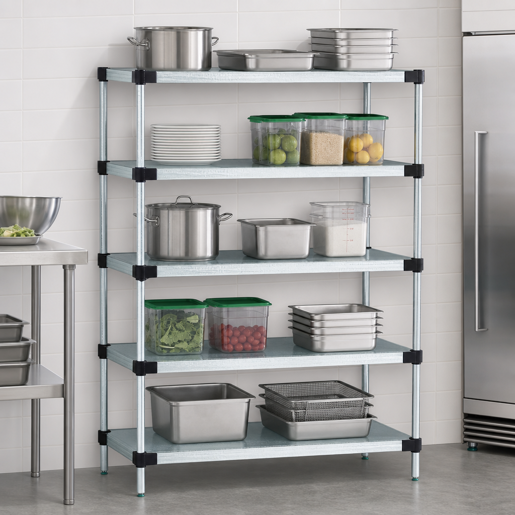 Includes 5 Solid Shelves