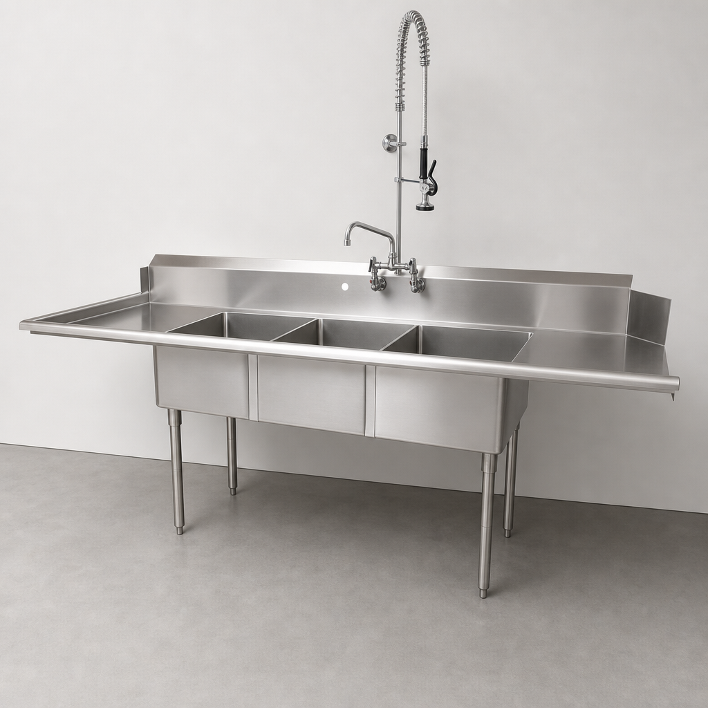 Three-Compartment Sink
