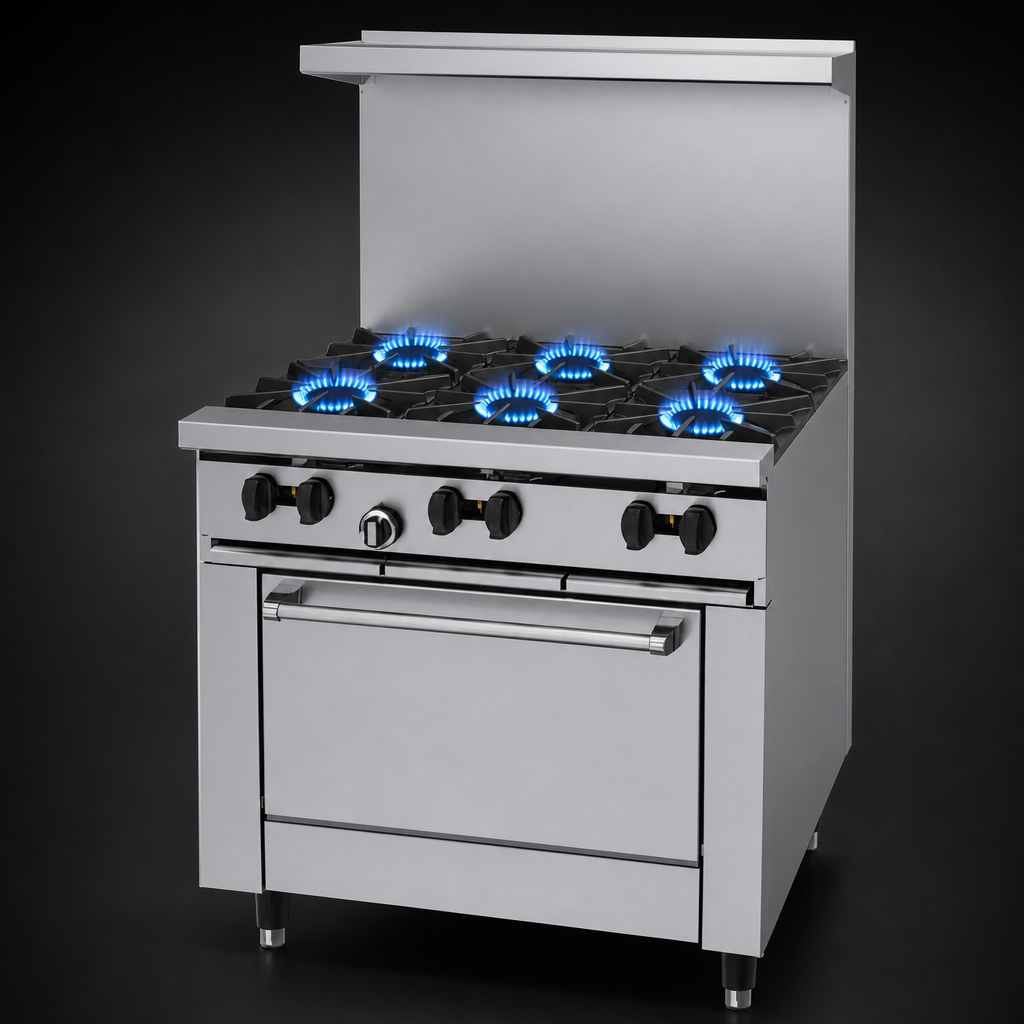 Six Open Burners