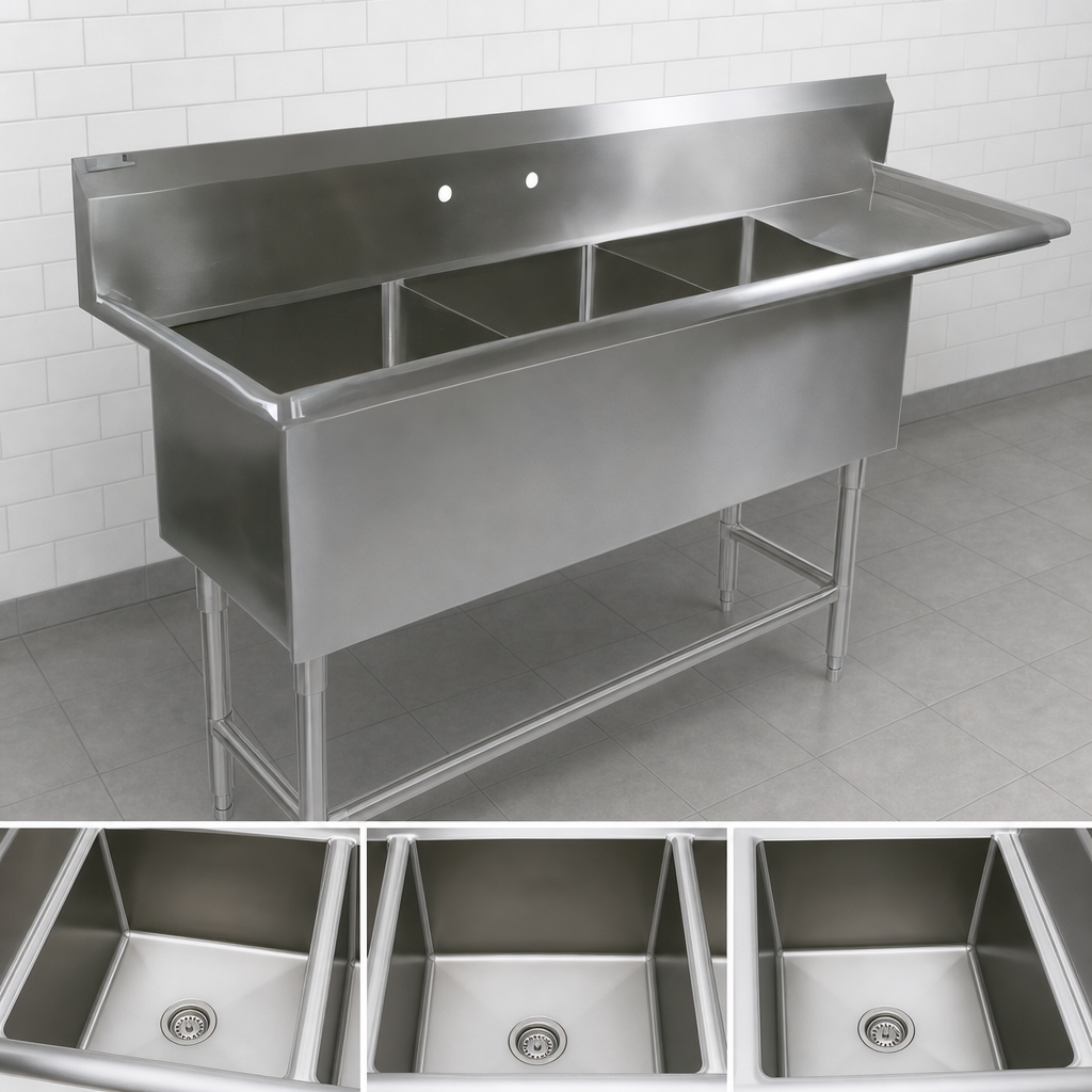 Three-Compartment Sink Layout