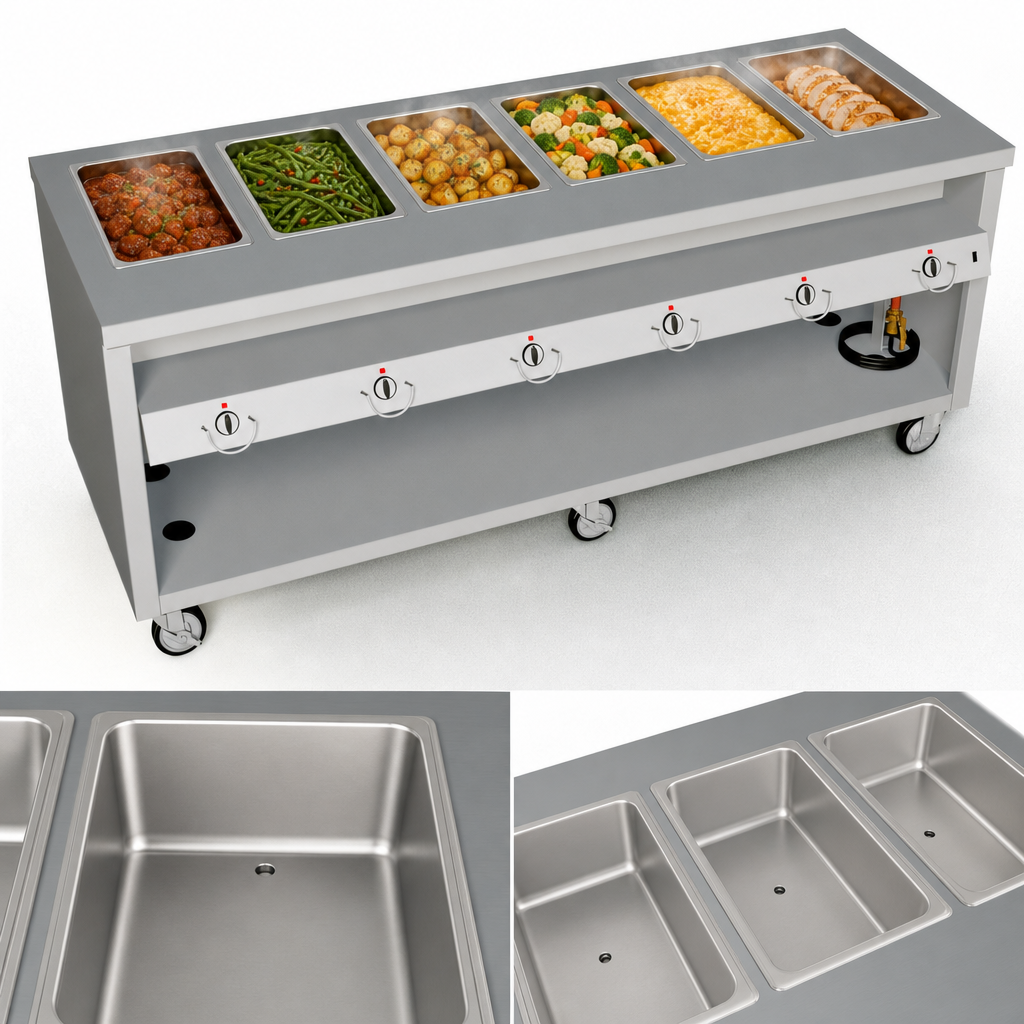 Six Hot Food Wells