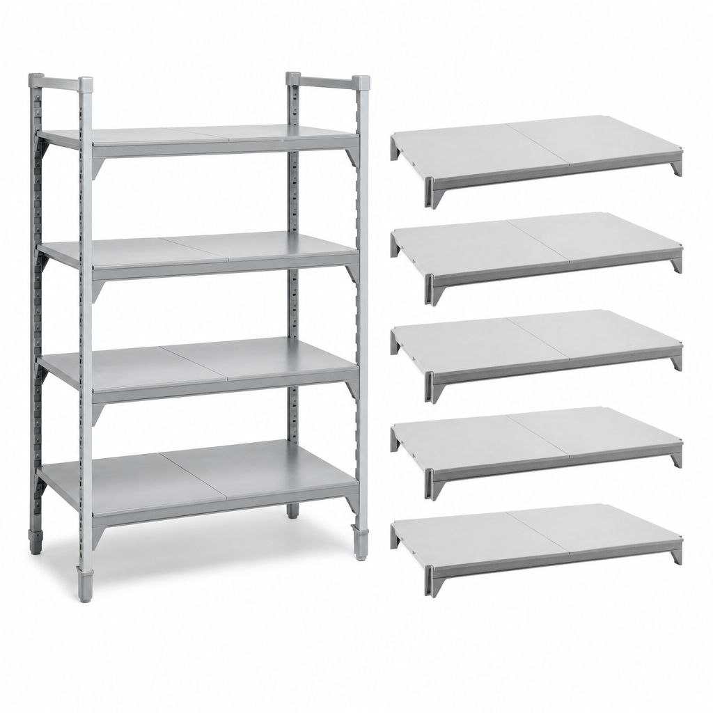 Five Solid Shelf Plates