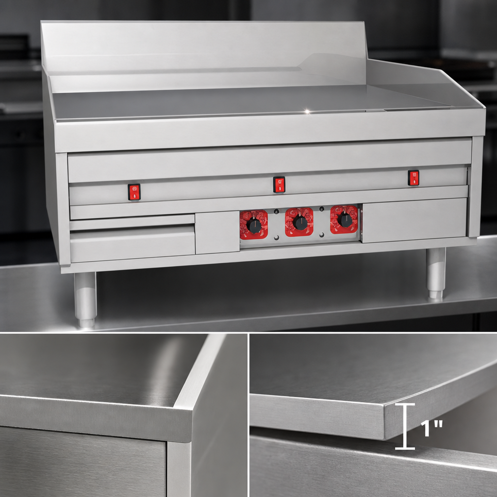 Heavy-Duty Polished Griddle Plate