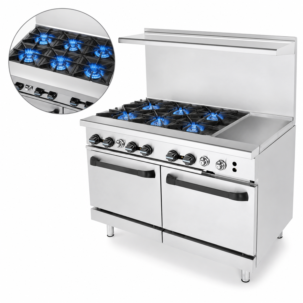 Six Open Burners