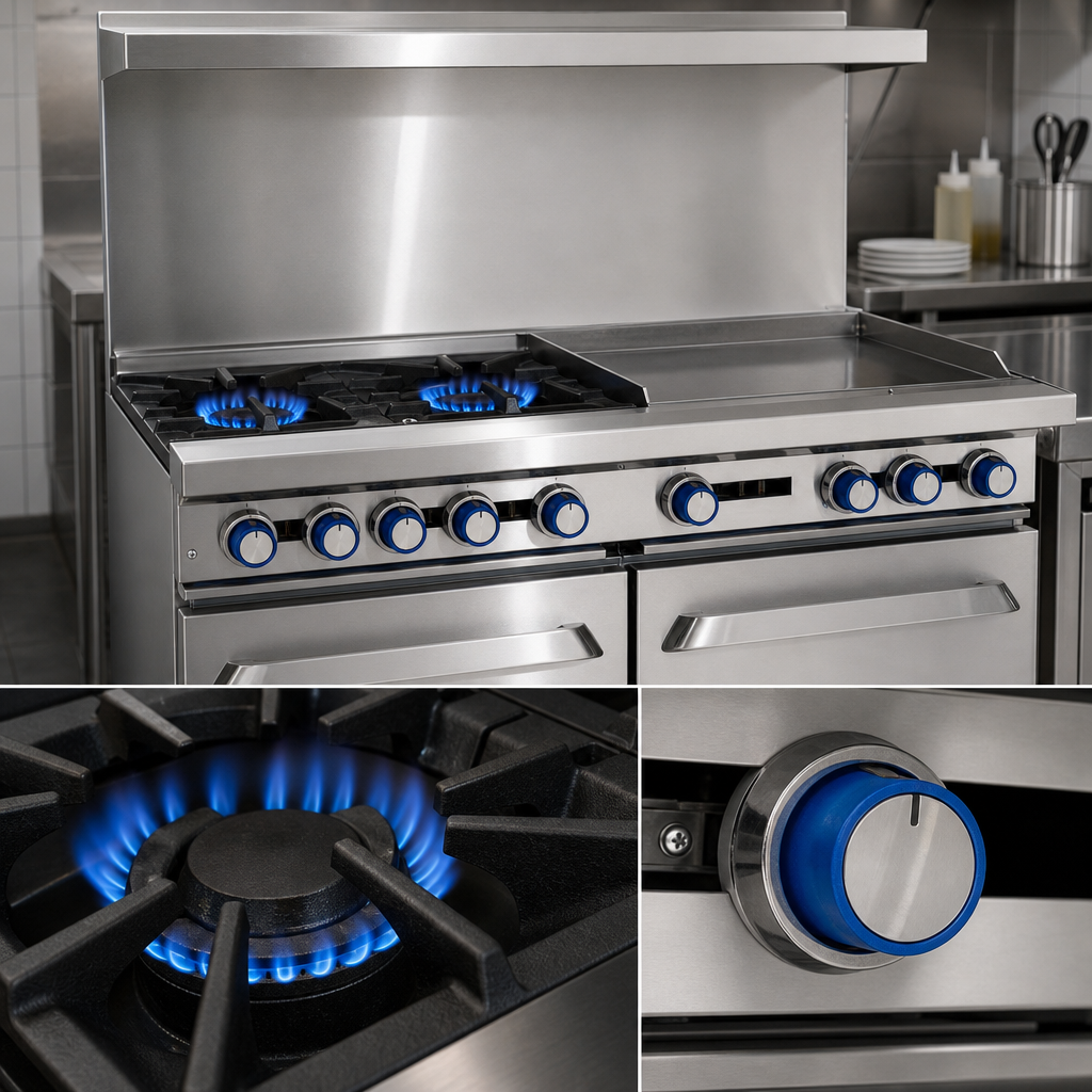 Two Open Burners with Pilot Lights