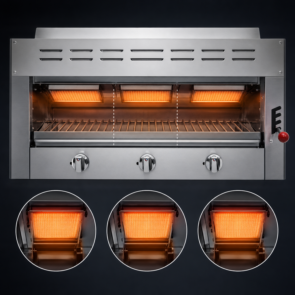 Three Infrared Burners