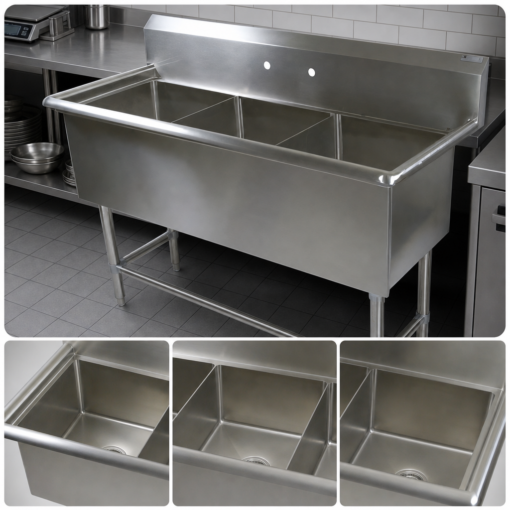 Three 24 x 24 x 14 Inch Compartments