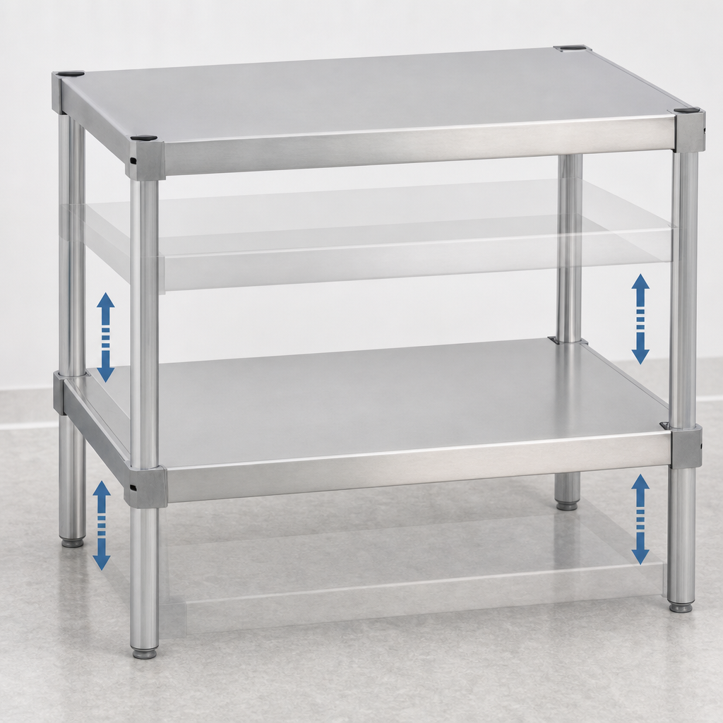 Two Adjustable Solid Shelves
