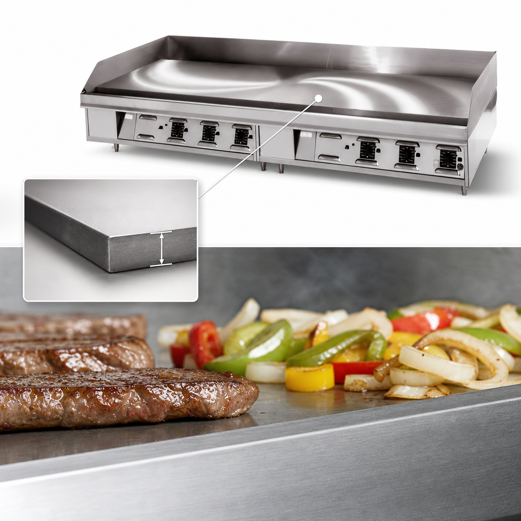 1-Inch Smooth Steel Griddle Plate