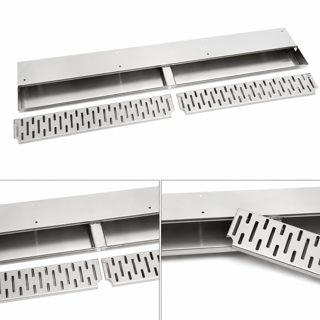 Two Removable Perforated Grates