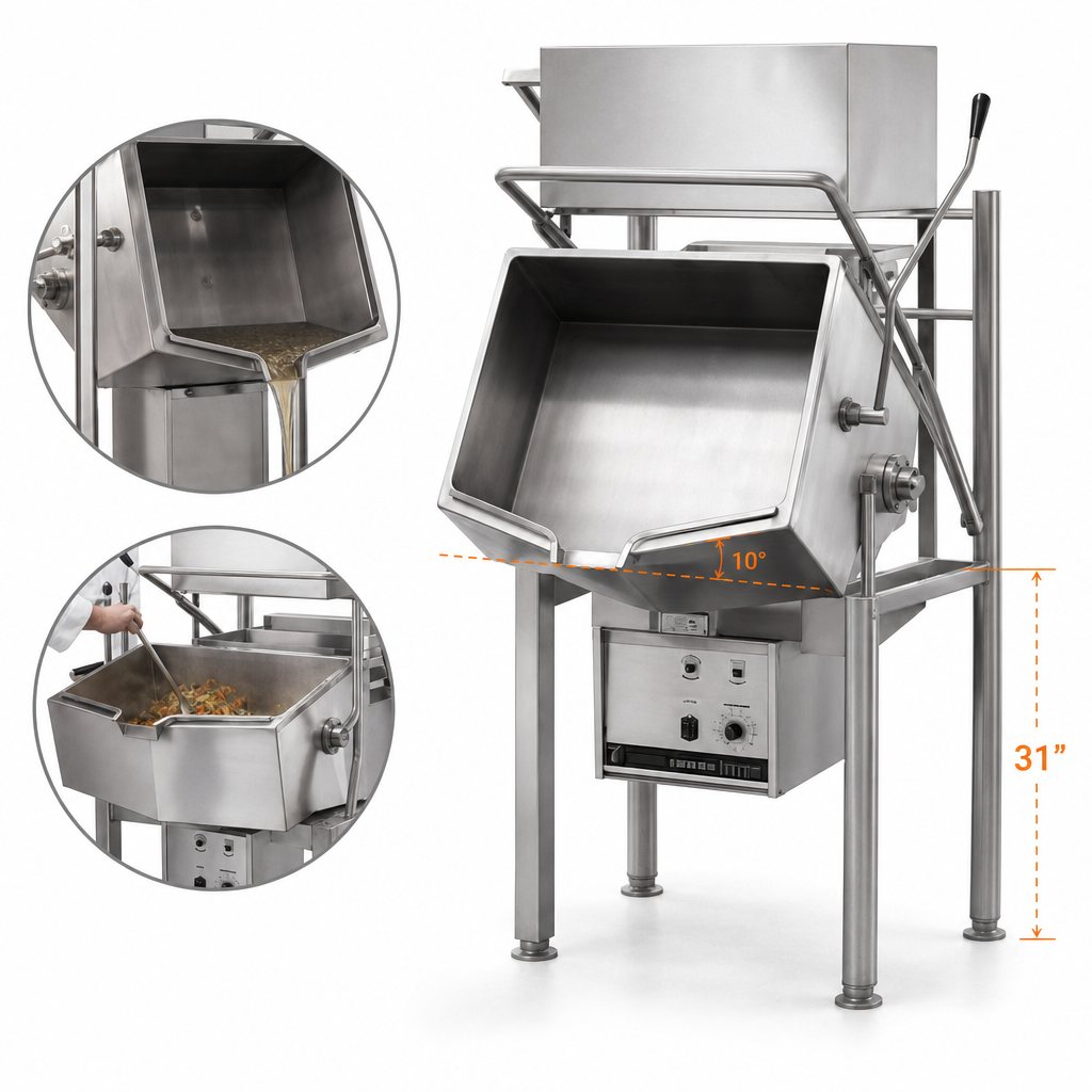 Tilting Pan and Working Height