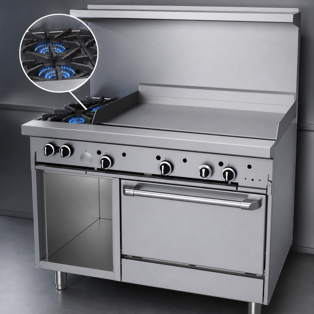 Two 33,000 BTU Open Burners