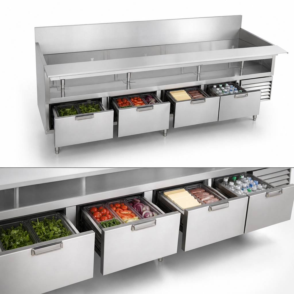 Four-Drawer Refrigerated Base