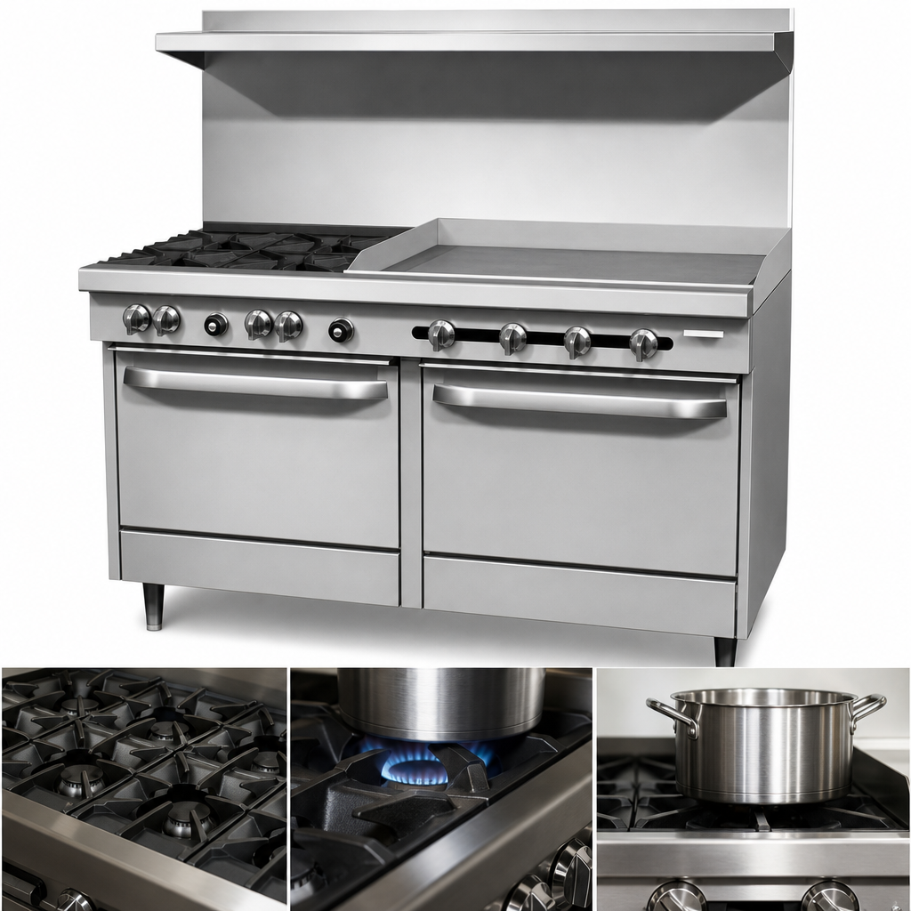 Six Open Burners