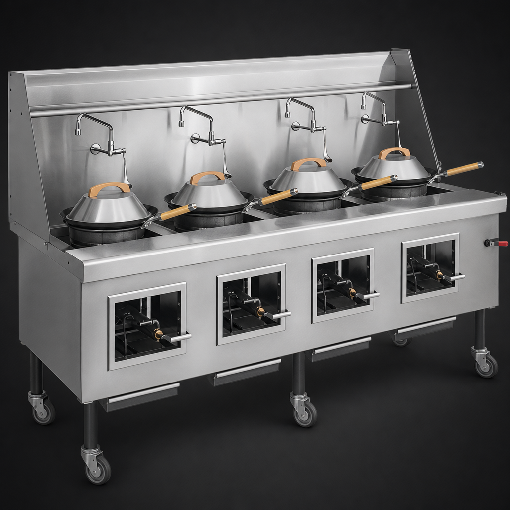 Four-Burner Cooking Section