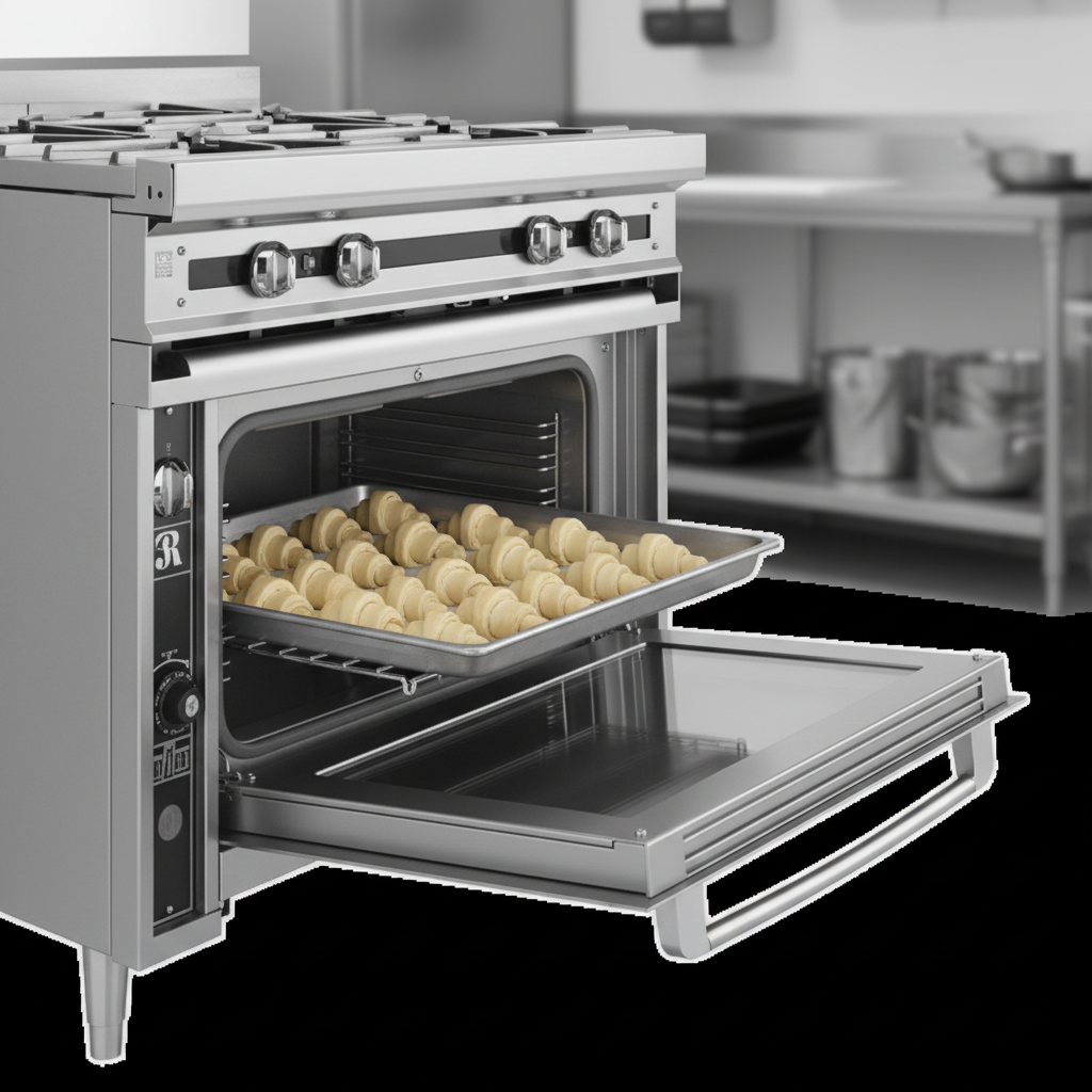 Maximize your kitchen's efficiency with this space saver oven, perfectly accommodating full-size sheet pans for versatile cooking.