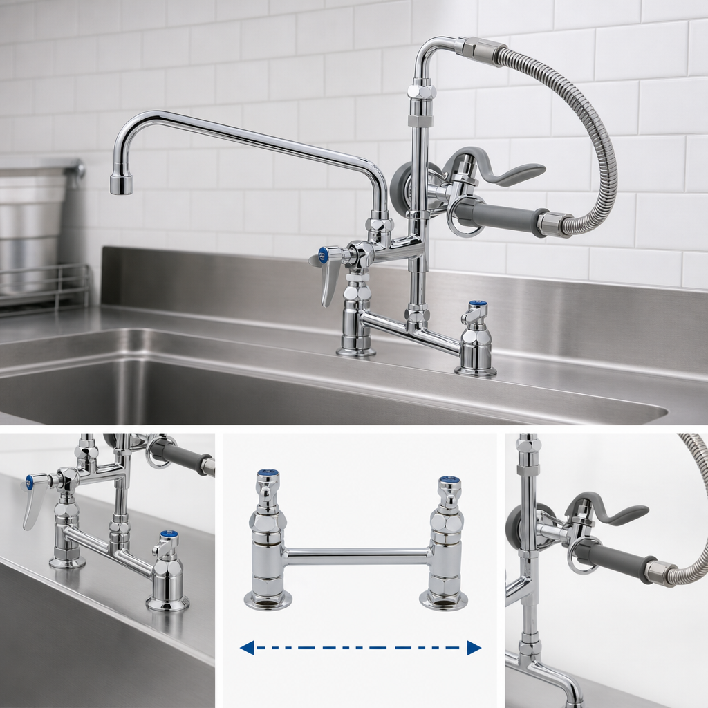 Deck-Mount Mixing Faucet
