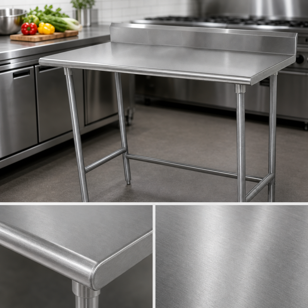 16-Gauge 304 Stainless Steel Top
