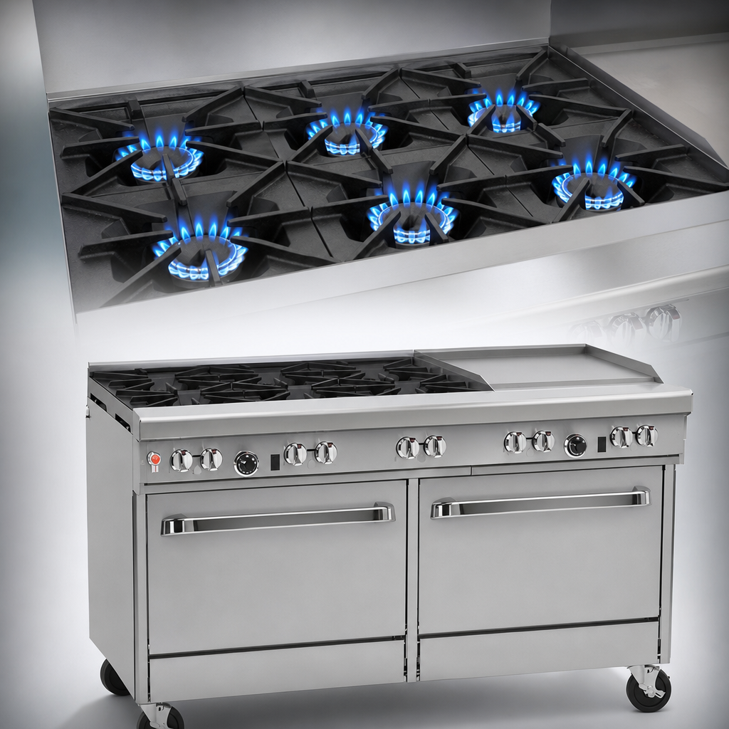 Six Non-Clog Burners
