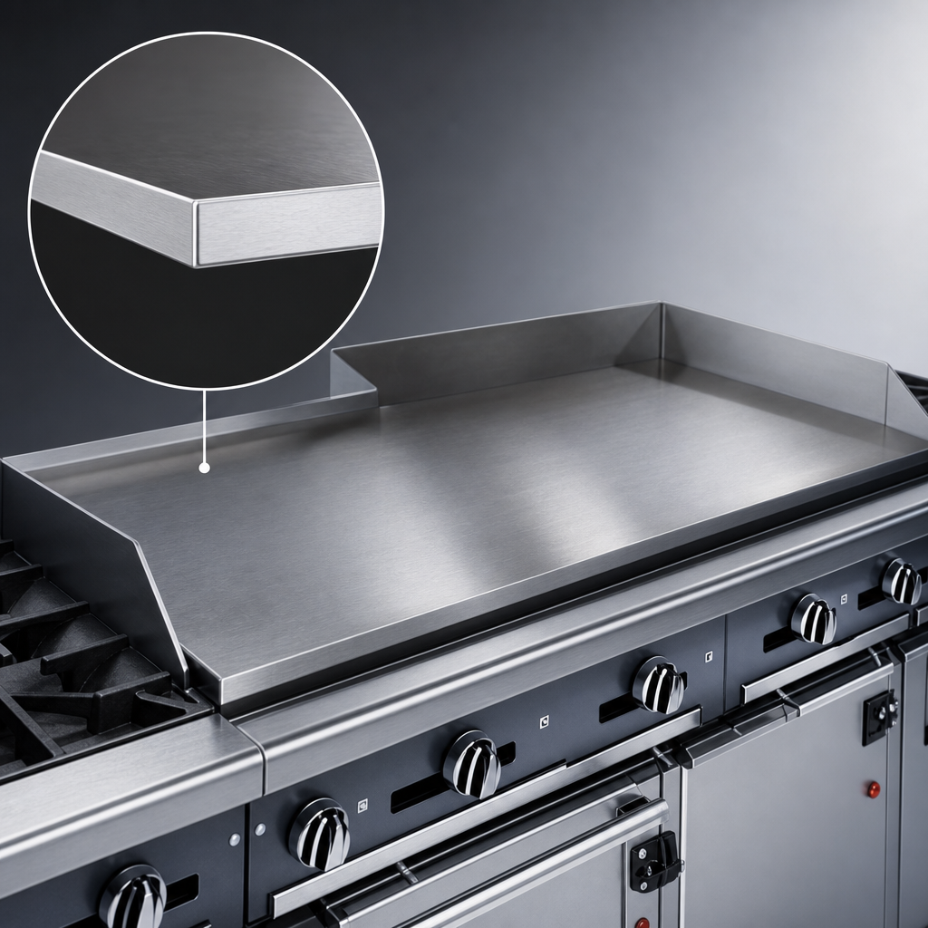 3/4-Inch Polished Steel Griddle Plate