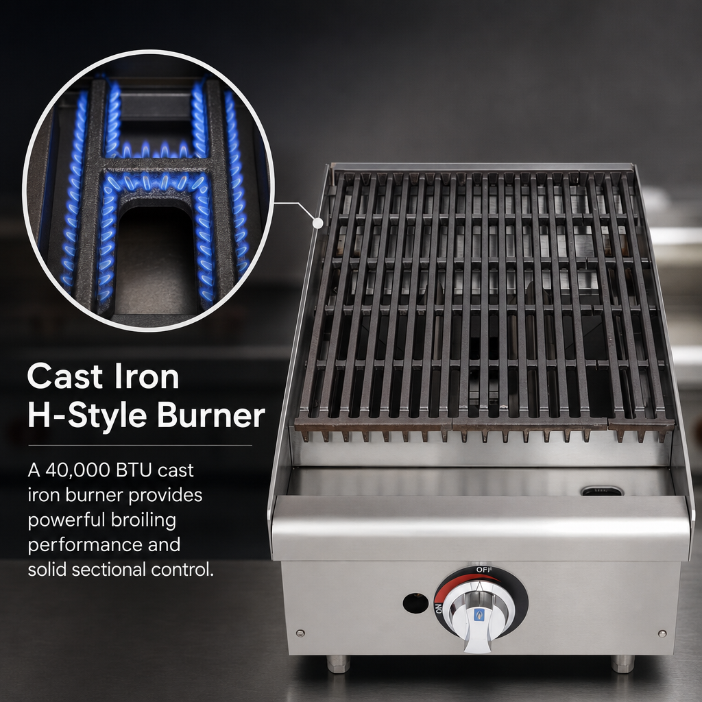 Cast Iron H-Style Burner