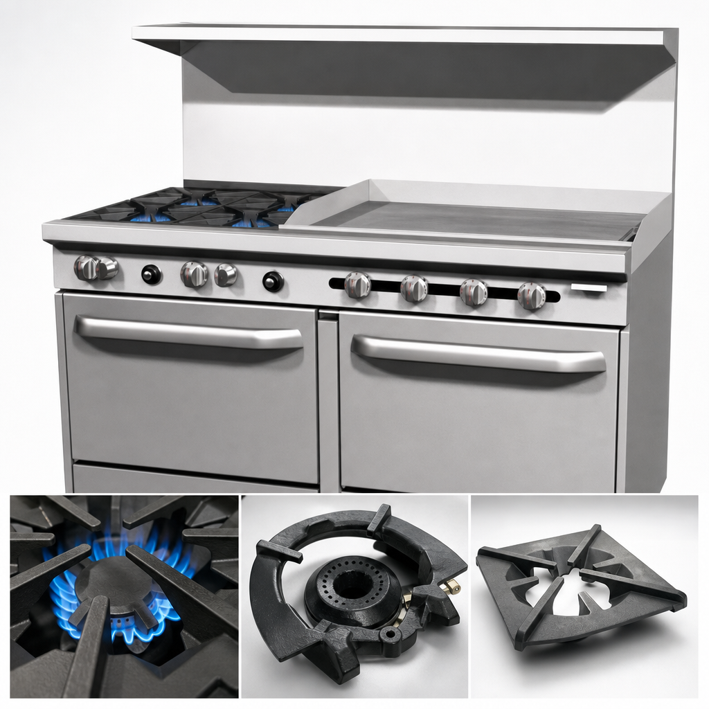 Four High-Output Open Burners