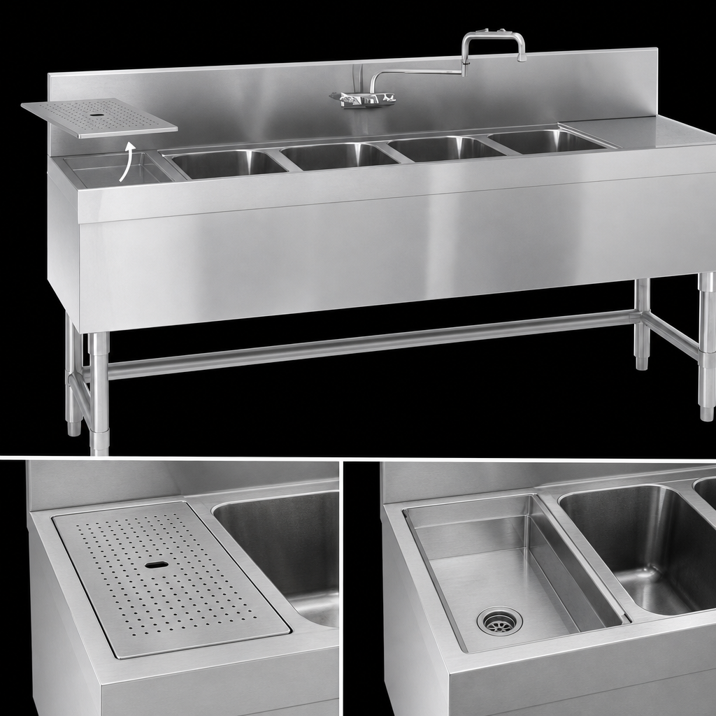 Left Drainboard With Removable Insert