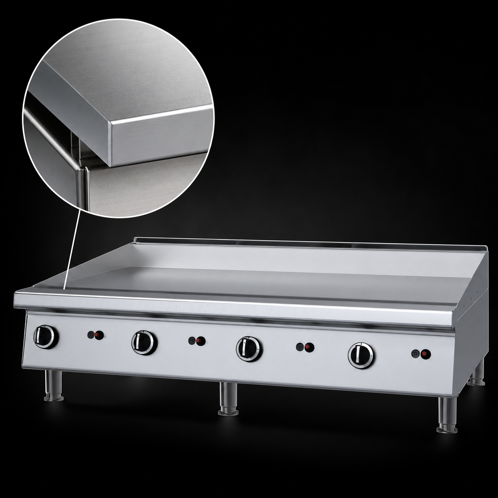 1-Inch Smooth Steel Griddle Plate
