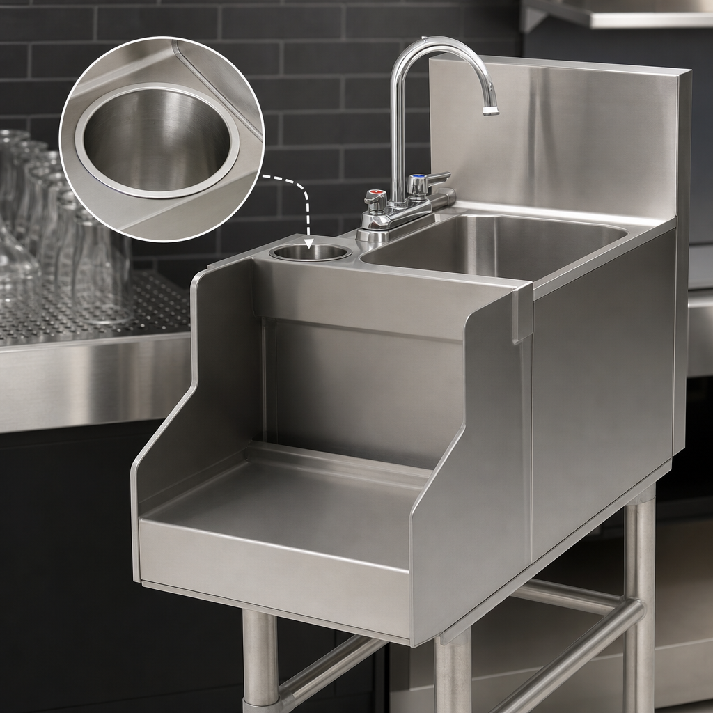 6-Inch Diameter Wet Waste Sink