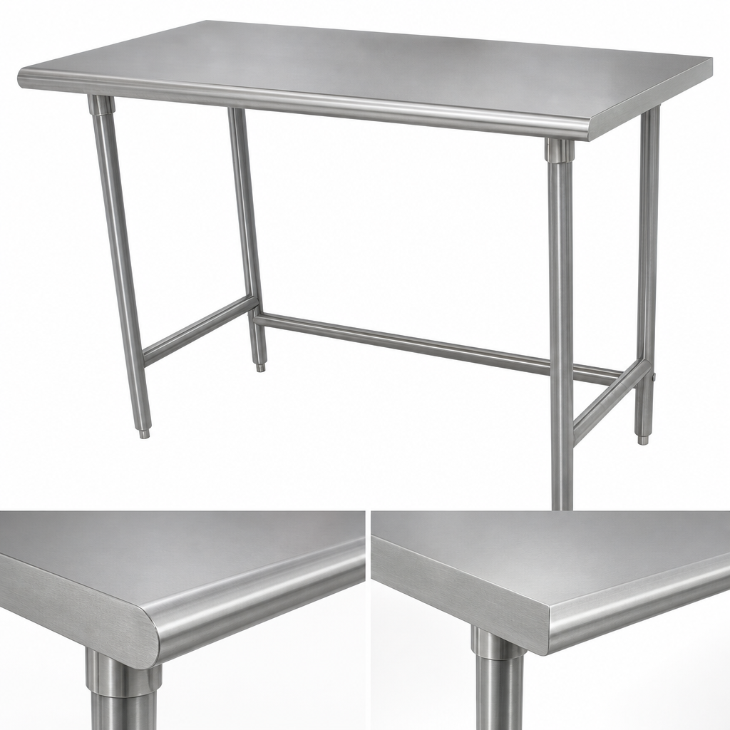 Flat Top with Rolled Rim Edges