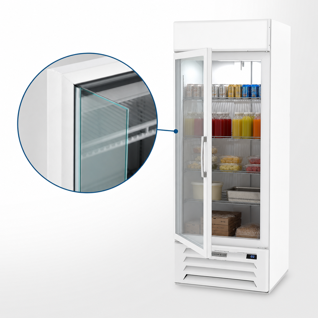 Double-Pane Hinged Glass Door