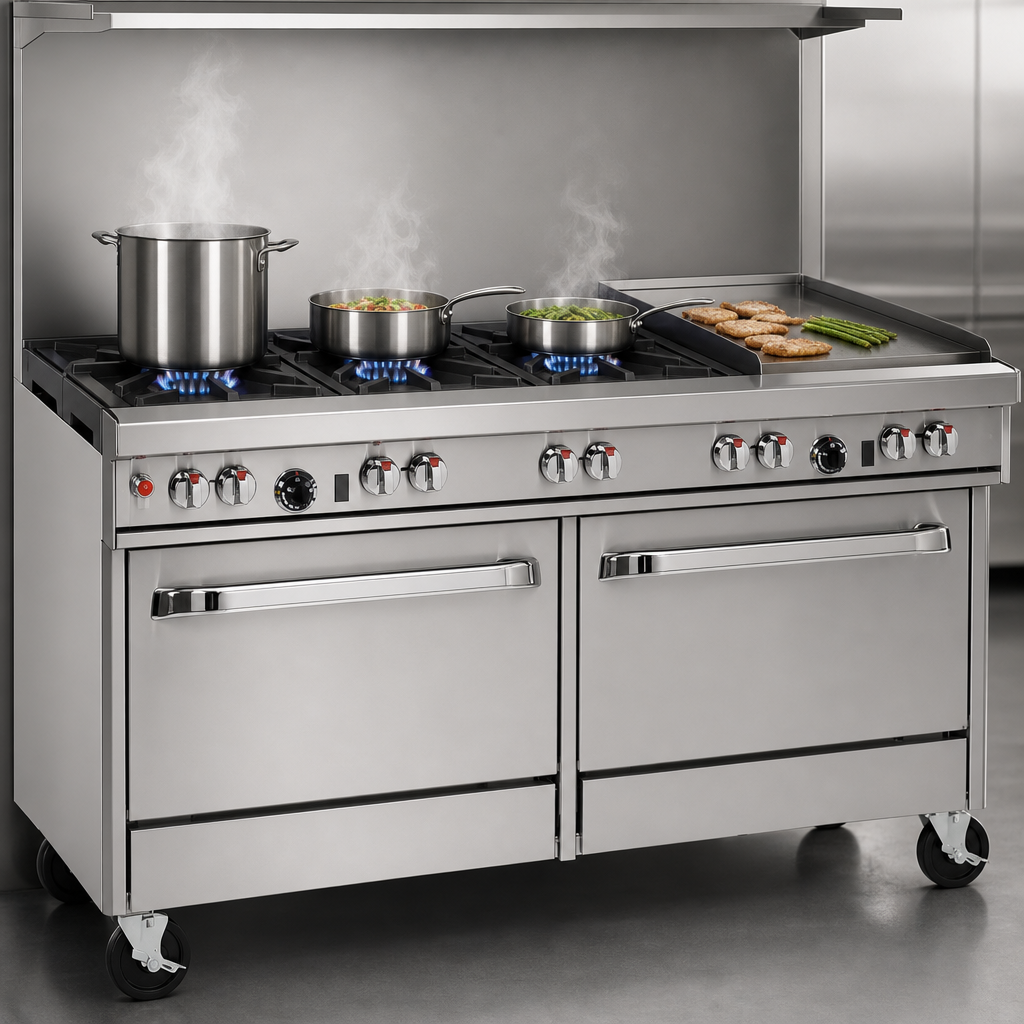 4 Non-Clog Open Burners