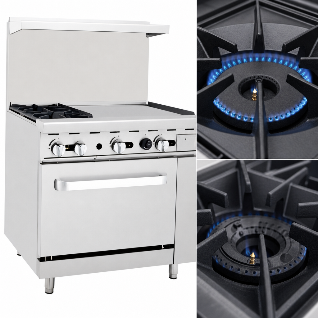 2 Open Burners with Standing Pilots