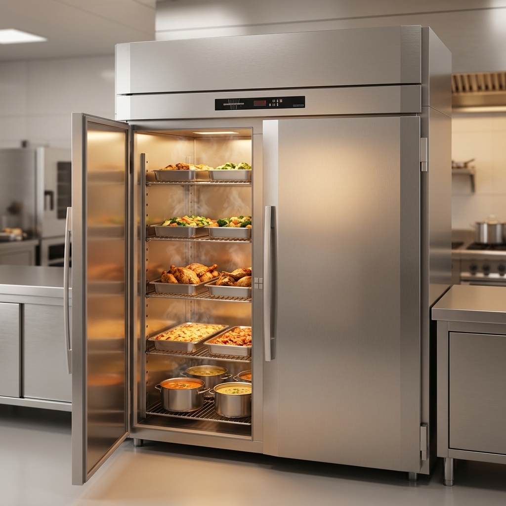 See V-Core™ Technology maintain perfectly consistent heat, keeping food ready and delicious in this Victory UltraSpec holding cabinet.