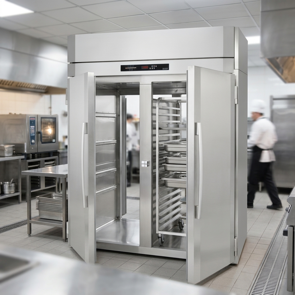 This image highlights the durable stainless steel construction of both the interior and exterior, ensuring long-lasting performance and easy maintenance.