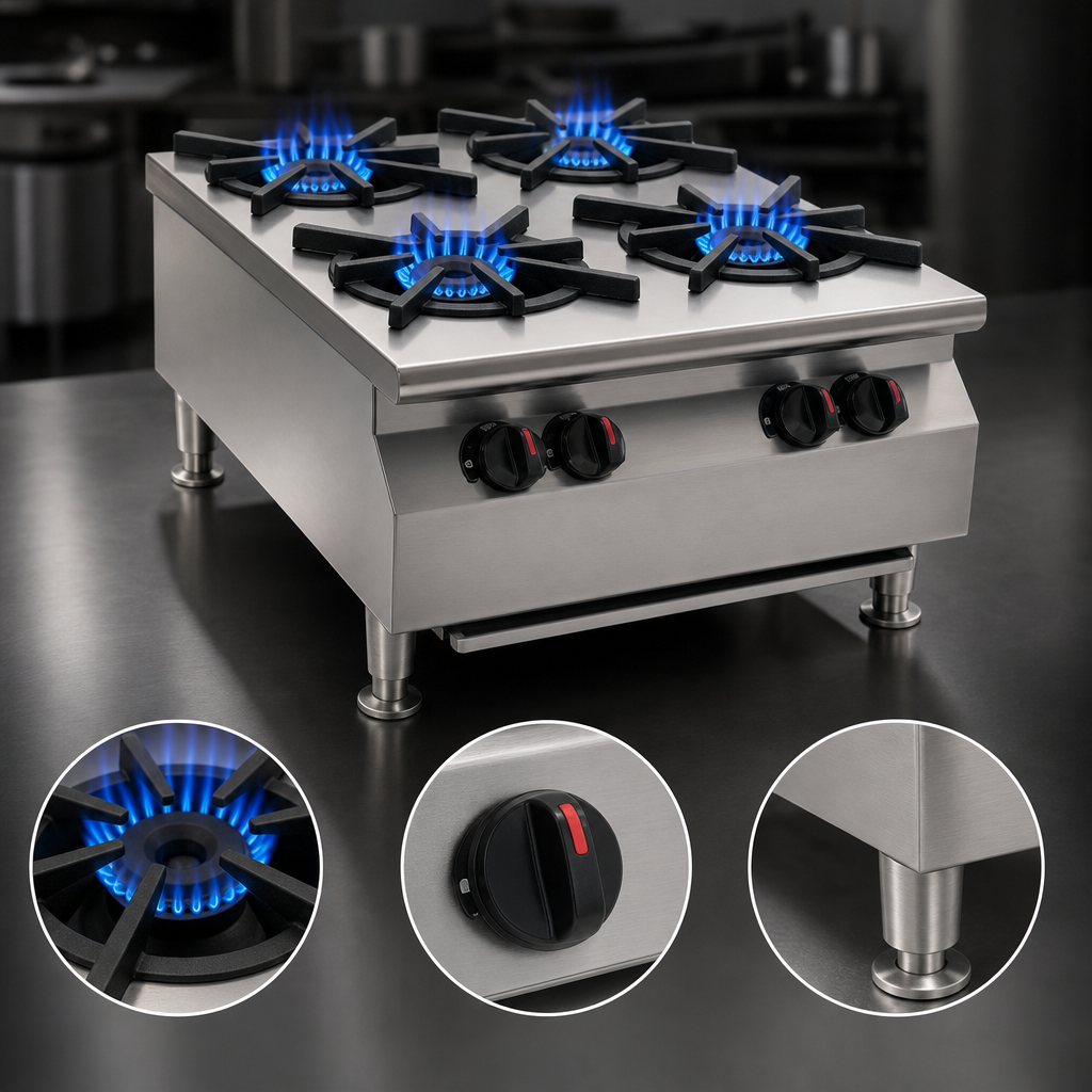 Four 25,000 BTU Star Burners