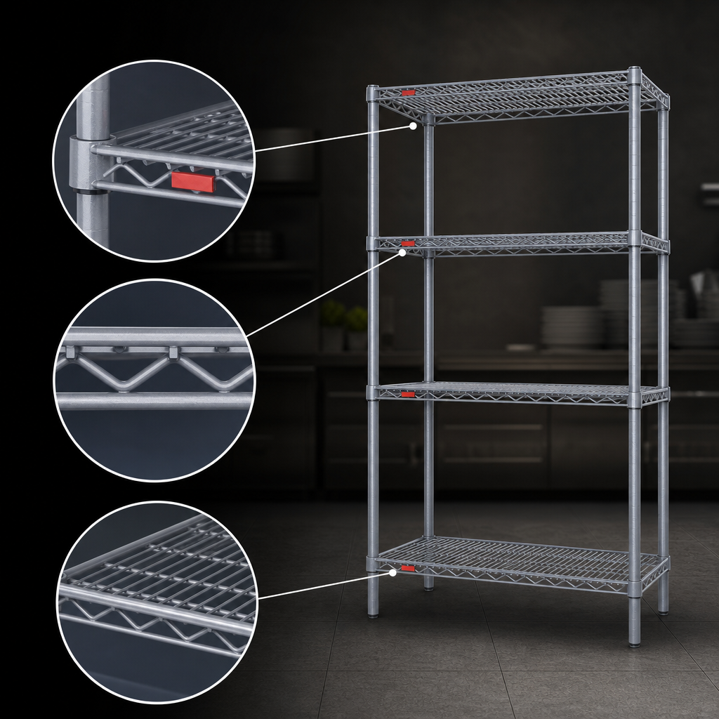Patented QuadTruss Wire Shelves