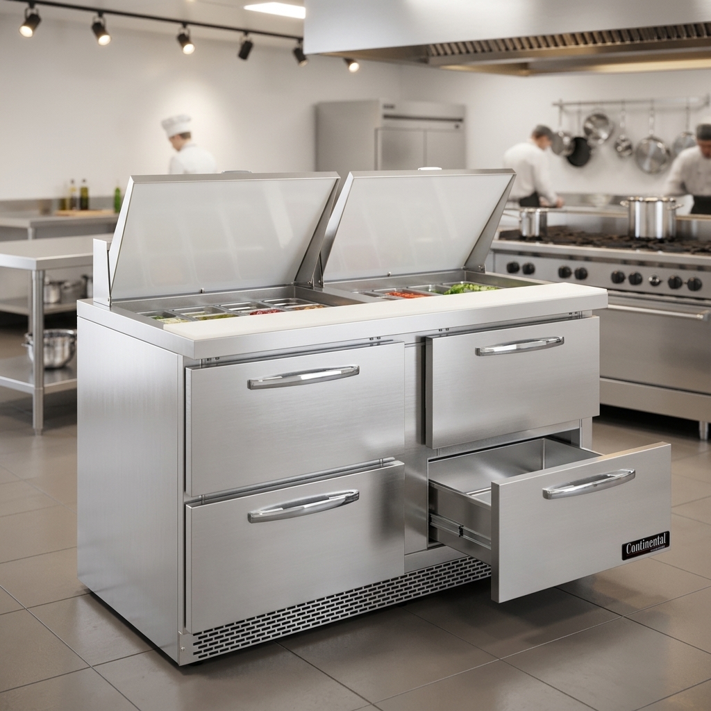 Experience the superior durability and easy maintenance of this sandwich unit, crafted entirely from sleek, professional-grade stainless steel.